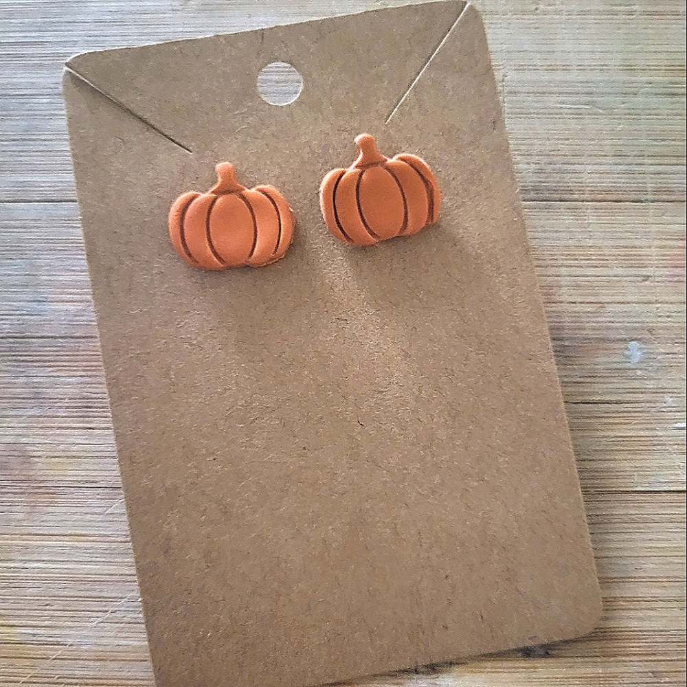 Pumpkin Stud Earrings